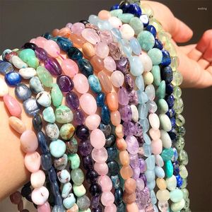 Pierres précieuses en vrac 8-10mm perles de pierre naturelle citrines Amazonite apatite opale pierres précieuses irrégulières pour la fabrication de bijoux en vrac bracelet à bricoler soi-même 15''