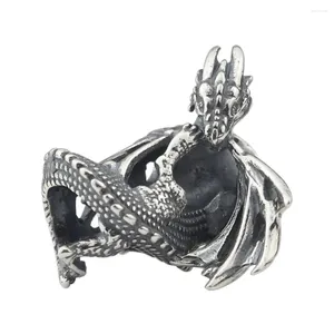 Losse edelstenen 925 sterling zilver ijs vuur draak charme kraal sieraden maken fit Europese Troll 3,0 mm armband