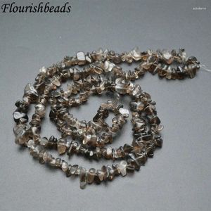 Pierres précieuses en vrac arrivée 5-8mm Quartz fumé naturel forme irrégulière puces de pierre perles 1 brin