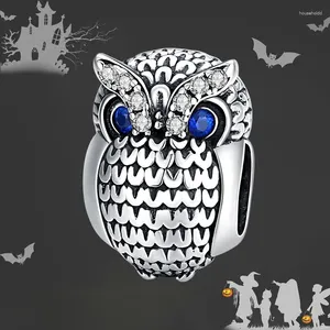 Pierres précieuses en vrac Bamoer 925 argent Sterling brillant hibou charme Original pour marque bijoux à bricoler soi-même Bracelet faire femmes fille cadeau SCC1607