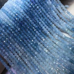Losse edelstenen kralen Amethyst/aquamarine/sugulite/aardbeien kwarts vierkant gefacetteerd 4-5 mm gradiëntkleur groothandel voor doe-het-zelf