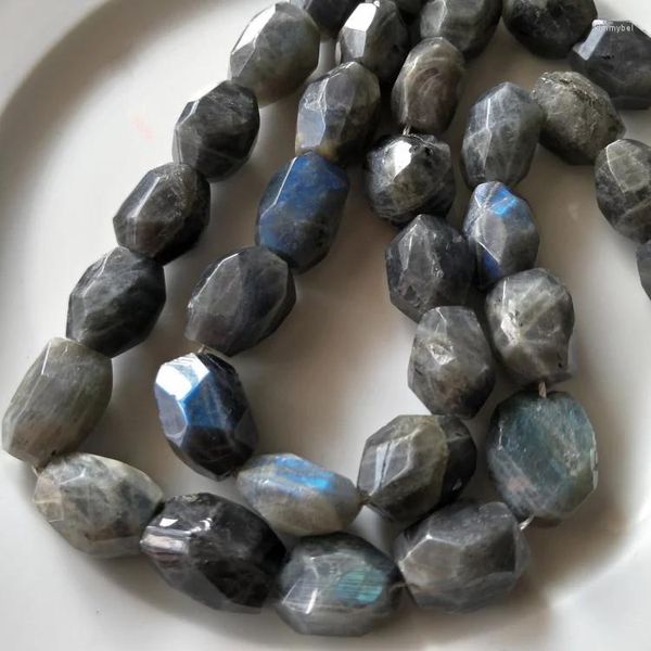 Perles de pierres précieuses en vrac, grande forme 15 18-20mm, Labradorite, baroques, à facettes, gratuites pour la fabrication de bijoux à bricoler soi-même, FPPJ, vente en gros, Nature
