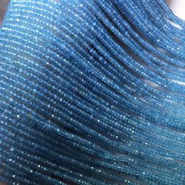 Pierres précieuses en vrac perles topaze bleue cocarde à facettes 3 2mm Nature pour la fabrication de bijoux collier 14 pouces FPPJ vente en gros