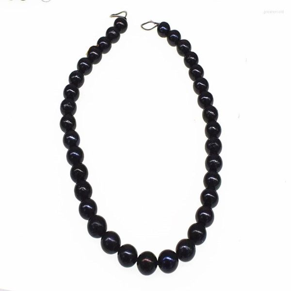 Piedras preciosas sueltas Perla negra Keshi redonda 11-14 mm FPPJ Naturaleza al por mayor para cuentas de joyería DIY 40 cm EDISON