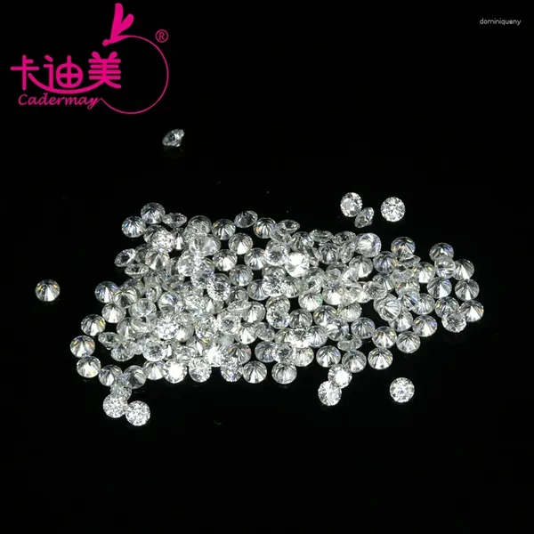 Piedras preciosas sueltas CADERMAY, precio al por mayor, 1ct por paquete, tamaño pequeño, 0,8mm-2,9mm, Color blanco D, moissanita cuerpo a cuerpo para fabricación de joyas DIY