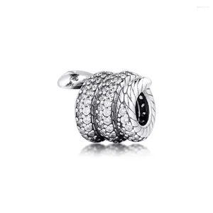 Losse Edelstenen CKK Sparkling Wrapped Snake Charms 925 Originele Fit Europa Armbanden Sterling Zilver Charm Kralen Voor Vrouwen Sieraden Maken