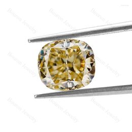 Losse edelstenen verpletterd kussen Moissanite steen gele kleur Gemsotne sieraden maken