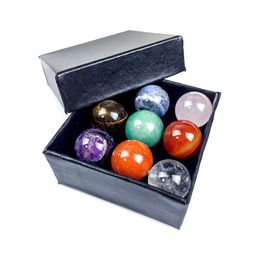 Losse edelstenen Crystal Sphere Ball Gift Kit voor Chakra Ncing Therapie Healing Stones Rose Kristallen Bollen Ballen Diameter 20Mm Drop De Dhhrj