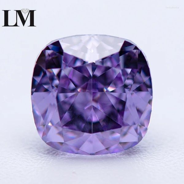 Piedras preciosas sueltas Zirconia cúbica 5A Luz de color morado forma de color púrpura 4K Corte triturado Laboratorio sintético Cz Stone Women Jewelry