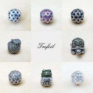 Pierres précieuses en vrac bricolage perles noir Koi poisson charme 5mm mode bijoux en argent cadeau à la mode pour les femmes fille Fit Bracelets collier couture