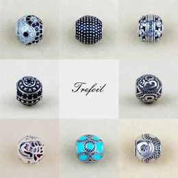 Gémicas sueltas Beads de bricolaje ovfo Om Charm 5 mm Hole 925 Sterling Silver Fashion Jewelry Regalo de moda para mujeres Men Boy Girl Fit Bracelets