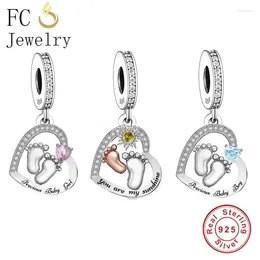 Pierres précieuses en vrac FC bijoux adaptés au bracelet à breloques Original en argent 925 précieux bébé fille garçon tu es ma perle de soleil pour faire la fête des mères