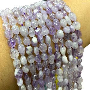Pierres précieuses en vrac Fine pierre naturelle violet mauve jade gravier irrégulier pierres précieuses perles entretoises pour la fabrication de bijoux bracelet à bricoler soi-même collier
