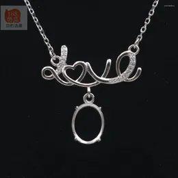 Pierres précieuses en vrac pour 8 10mm, collier vide en argent Sterling 925, Base vierge, réglage de bricolage, résultats de bijoux, accessoires de fabrication