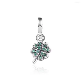 Losse edelstenen echte 925 sterling zilver My Four-leaf Clover Mini Dangle Charm Past bij originele Me Armband Kralen voor sieraden maken 2024