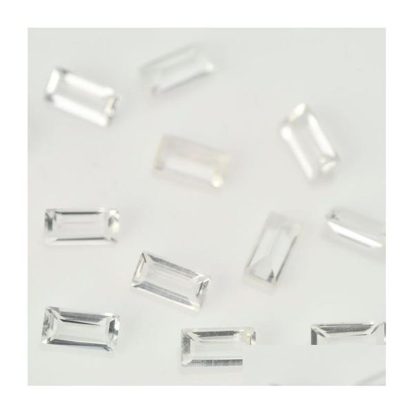 Pierres précieuses en vrac de haute qualité 100 % authentiques pierres précieuses en cristal de quartz blanc naturel pour la fabrication de bijoux 12 x 16-15 x 20 mm coussin F Dhgarden Dhxyn