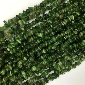 Losse Edelstenen Hoge Kwaliteit Natuurlijke Echte Canada Groene Jade Nugget Chip Kralen Fit Sieraden 3x8mm 15 