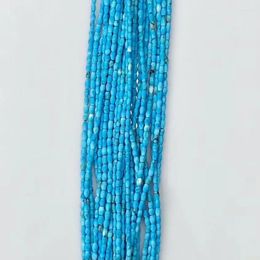Pierres précieuses en vrac Icnway 3mm x 5mm, riz Turquoise naturel, forme à facettes, perles de 39cm pour la fabrication de bijoux