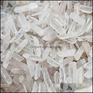 Piedras preciosas sueltas Joyas Cristales curativos naturales en bruto Joyas Columna de cristal blanco Mineral Cristaloide Barra de piedra transparente 6 5Ey J2B Dr