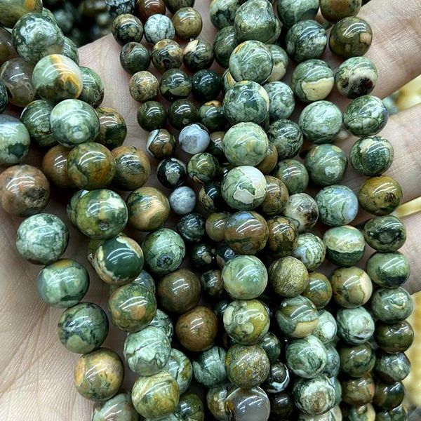 Piedras preciosas sueltas Kambaba Jasper Beads Piedra preciosa natural DIY Bead para la fabricación de joyas Strand 15