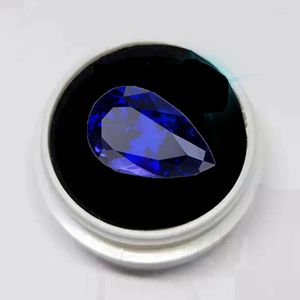 Pierres précieuses en vrac Grand saphir bleu Tanzanite 12,50 ct 12x16 mm Taille poire Sri-Lanka VVS Pierre précieuse pour la fabrication de bijoux Perles