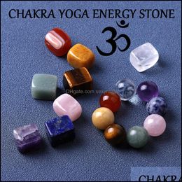 Pierres précieuses en vrac Reiki Sept Chakra Guérison Pierre Naturelle Tumbled Irregar Polissage Rock Quartz Yoga Énergie Perle Décoration Goutte Dhjvp