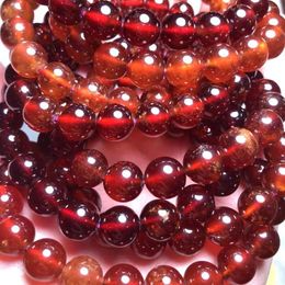 Losse edelstenen Meihan natuurlijke AA Pyrope oranje granaat gladde ronde kralen voor sieraden maken ontwerp DIY