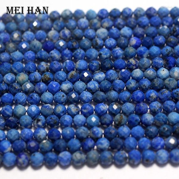 Gemystones en vrac Meihan Lapis lazuli à facettes 4-4,5 mm Round Gem Perles pour bijoux Making Design Design Fashion Stone DIY BRACELET