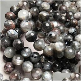 Piedras preciosas sueltas Meihan Starlight Natural Sunstone Round Beads Gemstone para joyas que realizan entrega de caída Dhh4a