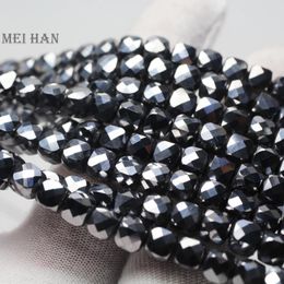 Meihan – pierres précieuses naturelles Terahertz en vrac, perles cubiques à facettes de 4.5mm, pour la fabrication de bijoux, design de bracelet et de collier à faire soi-même