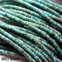 Meihan – pierres précieuses en vrac, rares et étonnantes perles d'espacement Turquoise Hubei pour la fabrication de bijoux, conception de Bracelet et de collier à faire soi-même