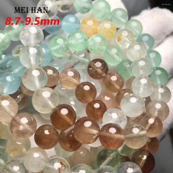 Meihan – pierres précieuses en vrac, vente en gros, topaze colorée, perles rondes lisses, Bracelet pour la conception de bijoux, vente en gros