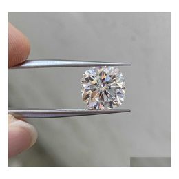 Piedras preciosas sueltas Meisidian D Vvs 8X8 Cojín Old Mine Cut Antique White Gemstone Moissanite Diamond para anillo H1015 Drop Delivery Jewel Dhjwa