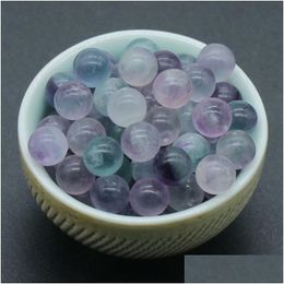 Pierres précieuses en vrac naturelles 8 mm, boule non poreuse, sans trous, non percées, collection de sphères de pierres précieuses de chakra, guérison Reiki, décor Flourit Dhgarden Dhhmx