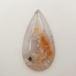 Pierres précieuses en vrac, Agate naturelle, cabochon à dos plat, goutte d'eau, pierres précieuses polies de haute qualité, perles pour colliers à faire soi-même