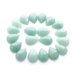 Losse edelstenen natuurlijke aventurine traan 13x18 mm cabochon geen gat kralen voor doe -het -zelf sieraden maken oorbellen armbanden ketting ringen dhaky