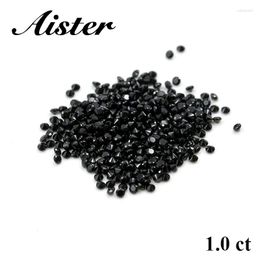 Losse edelstenen natuurlijke zwarte kleur Moissanite stenen kleine maten van 0,7 mm tot 2,9 mm (1,0 ct / pak)