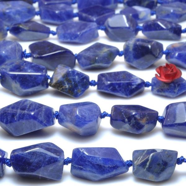 Pierres précieuses en vrac Sodalite bleue naturelle à facettes perles de pépite irrégulières pierres précieuses pierre semi-précieuse en gros pour la fabrication de bijoux bracelet