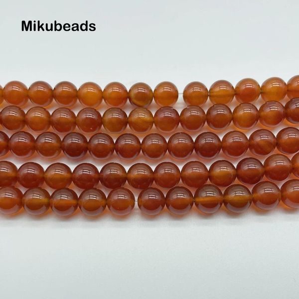 Piedras preciosas sueltas, ágata roja oscura Natural, 4mm, 6mm, 8mm, cuentas redondas lisas para fabricación de joyería, pulseras DIY, hilo para collar