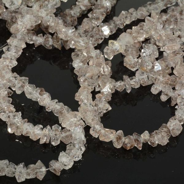 Pierres précieuses en vrac Quartz fluorescent naturel/Pakimer Original grappes minérales perles 8mm-10mm longueur 18cm du Pakistan