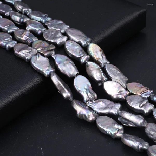 Pierres précieuses en vrac perles d'eau douce naturelles pépites noires poisson isolé perlé pour la fabrication de bijoux accessoires de bracelet de collier à faire soi-même