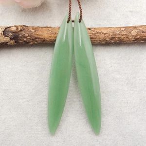 Pierres précieuses en vrac Naturel Gemstone Green Aventurine Fashion Femme Boucles d'oreilles de forme