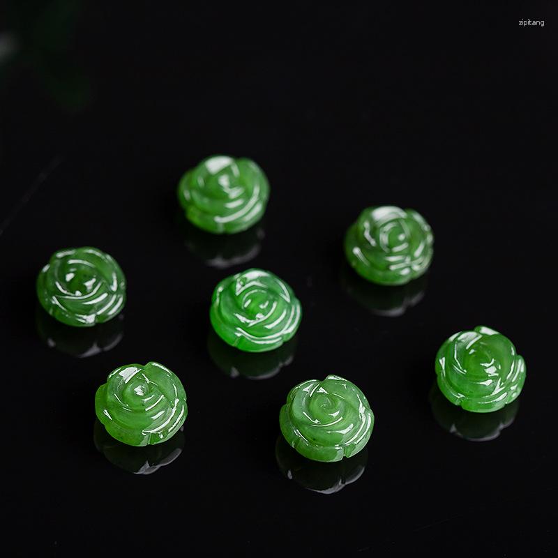 Piedras preciosas sueltas Natural Verde Nefrita Jade Granos Tallado Animales Forma Piedras Colgante DIY Fabricación Curación Reiki Collar Pulseras Joyería