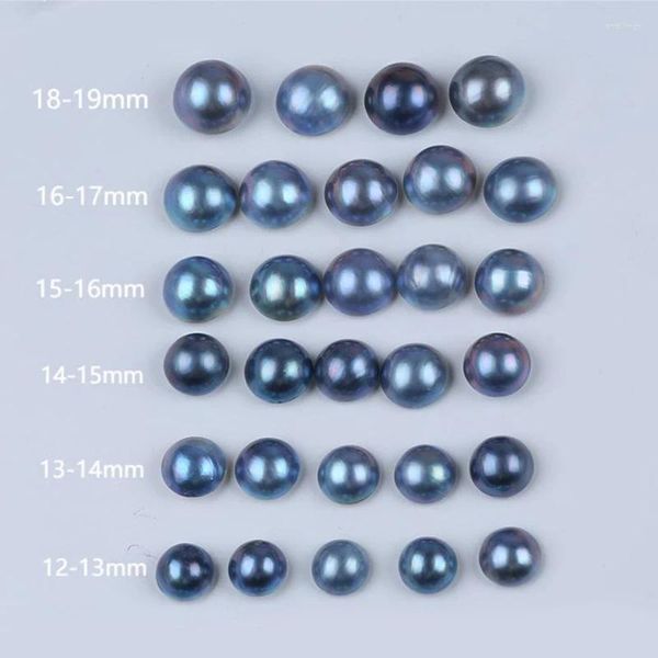 Piedras preciosas sueltas, perlas naturales de alta calidad con forma de Mabe azul de 12-19 mm a la venta