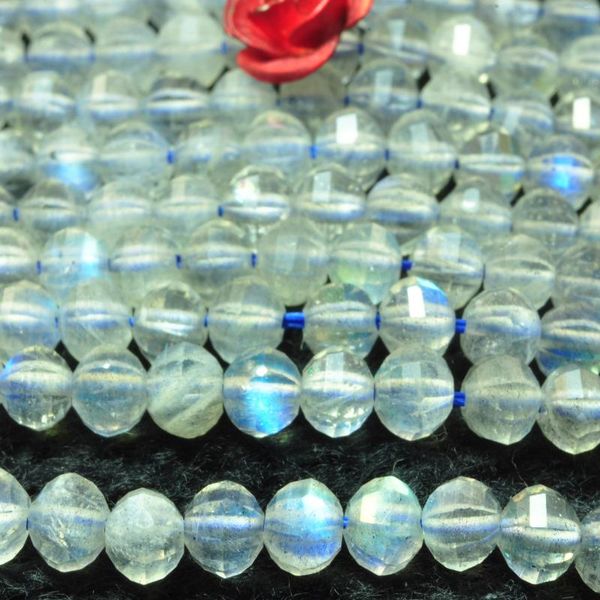 Pierres précieuses en vrac, Labradorite naturelle, perles à facettes, vente en gros, fabrication de bijoux, pierres semi-précieuses
