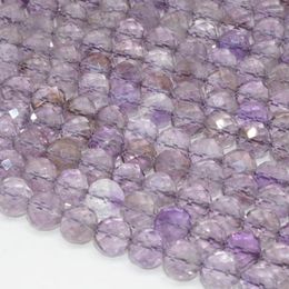 Pierres précieuses en vrac briquet naturel améthyste perles rondes à facettes 8mm
