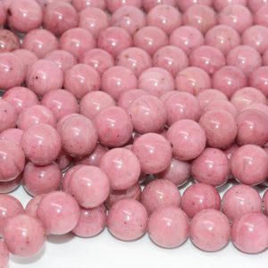 Pierres précieuses en vrac, belles perles rondes en bois pétrifié naturel Pnk, 8.2mm