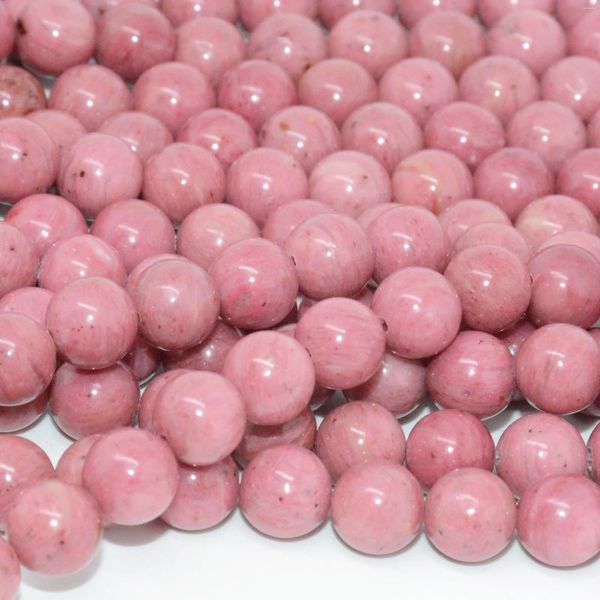 Pierres précieuses en vrac, belles perles rondes en bois pétrifié naturel Pnk, 8.2mm