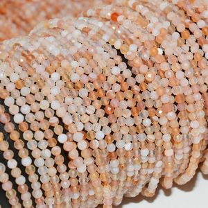 Losse edelstenen natuurlijke oranje Botswana Agaat gefacetteerde ronde kralen 2,8 mm