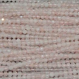 Pierres précieuses en vrac Morganite rose naturelle, perles rondes à facettes de 2.2mm